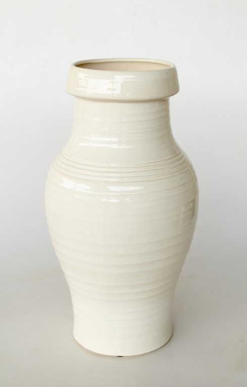 Very Tall Glazed Jar With Rim